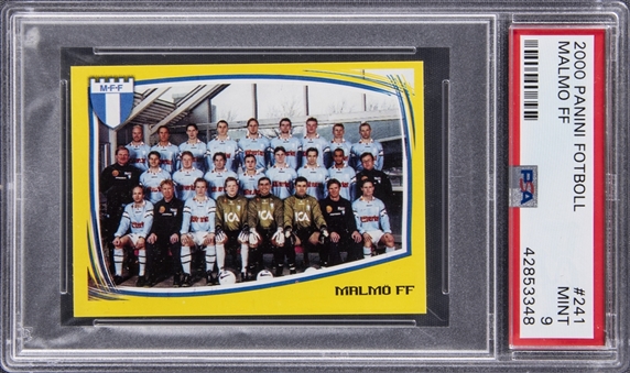 2000 Panini Fotboll  #241 Malmo FF Team Card Featuring Zlatan Ibrahimovic - PSA 9 - Pop 2!